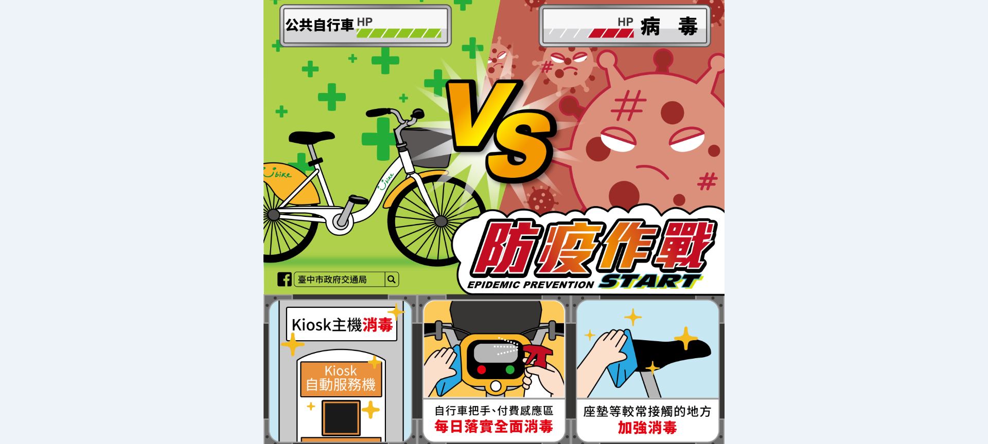 交通局_防疫系列圖卡_自行車